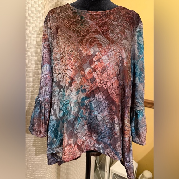 bryn Walker Tops - bryn Walker Fran Top in the Moondance featuring velvet burnout fabric Blouse